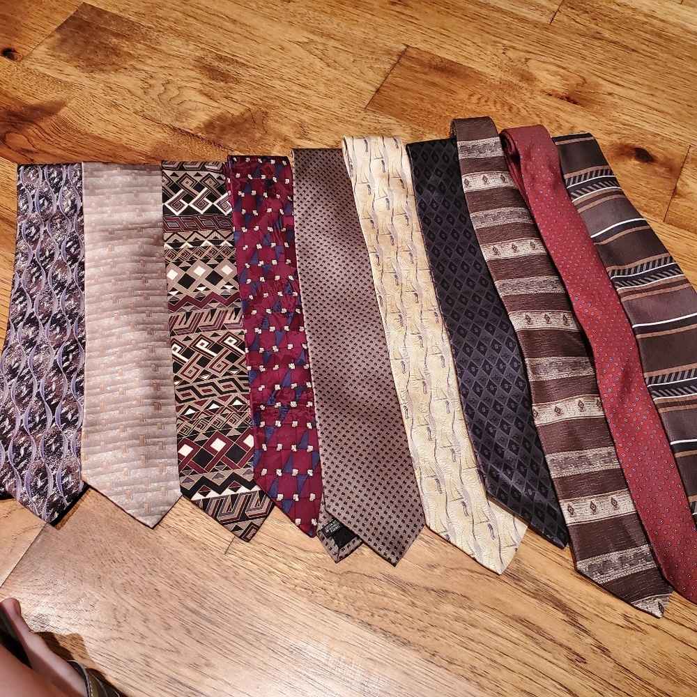 10 Multi-colored Dress Ties for Men Bundle